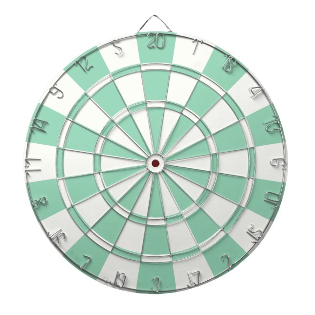 Mint Green And White Dartboard (Front)