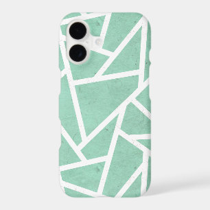 Mint green and white mosaic pattern