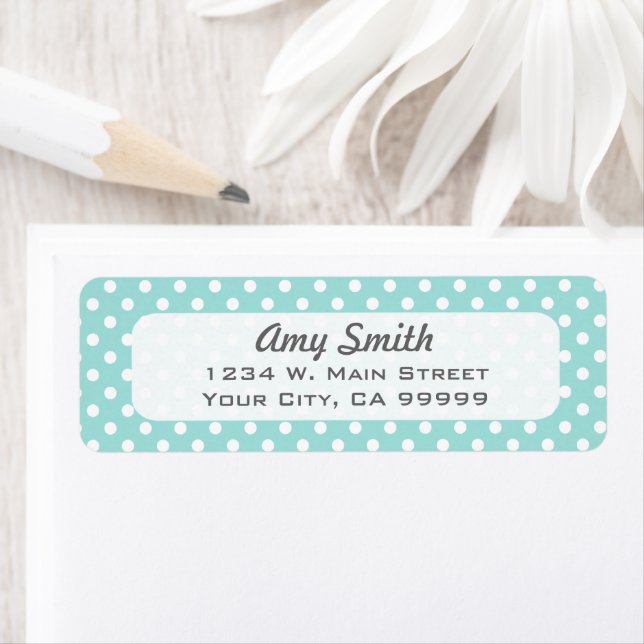 Mint Green and White Polka Dots Pattern (Insitu)