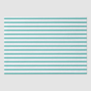 Mint Green and White Stripes Tissue Paper