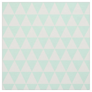 mint green and white triangles fabric