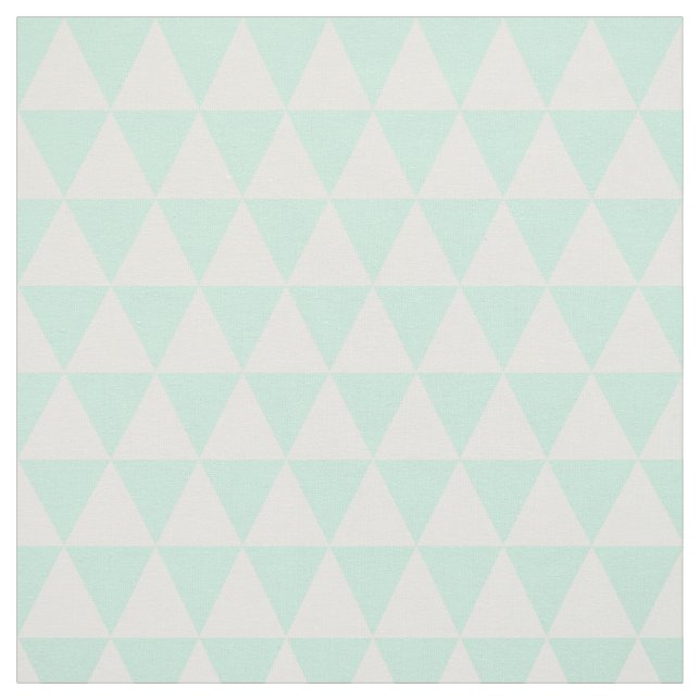 mint green and white triangles fabric (Swatch)