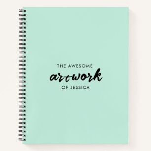Mint Green Artist Sketchbook Notebook