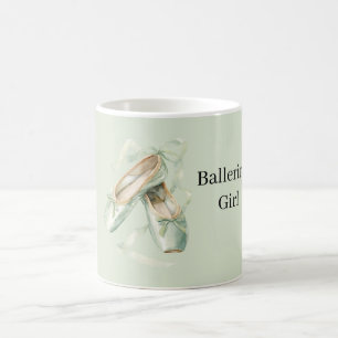 Mint Green Ballet Shoes Ballerina Girl Coffee Mug