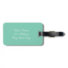 Mint green beach slippers travel luggage tags