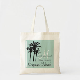 Mint Green Beach Wedding Palm Trees Tote Bag