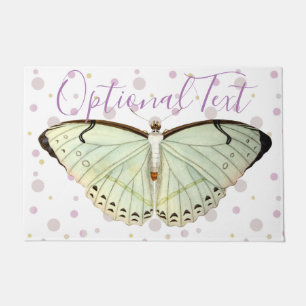 Mint Green Beauty Butterfly  Doormat