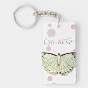 Mint Green Beauty Butterfly  Key Ring