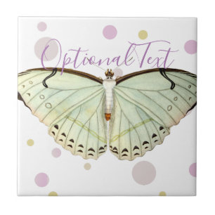 Mint Green Beauty Butterfly Tile
