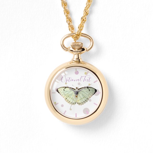 Mint Green Beauty Butterfly  Watch (Front)