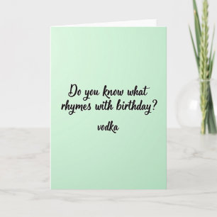 Mint Green Birthday Card