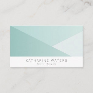 Mint Green Blocks Modern Business Card