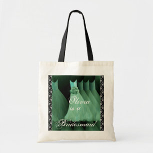 MINT GREEN Bridesmaid Dresses Cotton Tote Bag