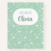 Mint Green Bunny Floral Story Memory