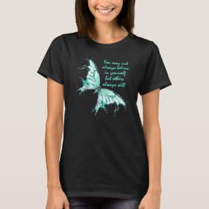 Mint Green Butterfly Mental Health Awareness T-Shirt