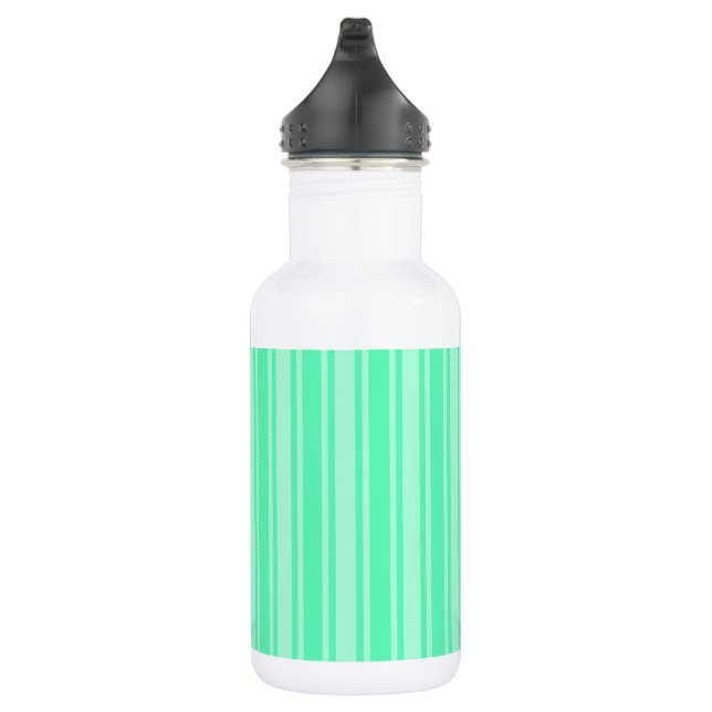 Mint green candy stripes 532 ml water bottle (Right)