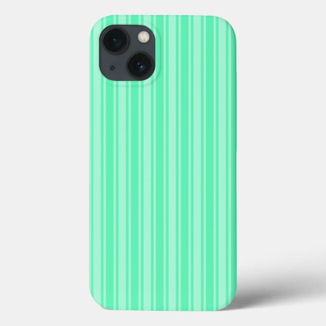 Mint green candy stripes Case-Mate iPhone case (Back)
