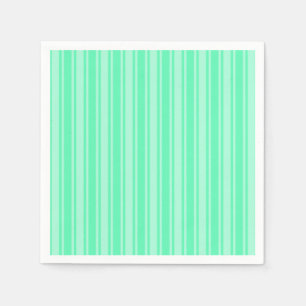 Mint green candy stripes napkin