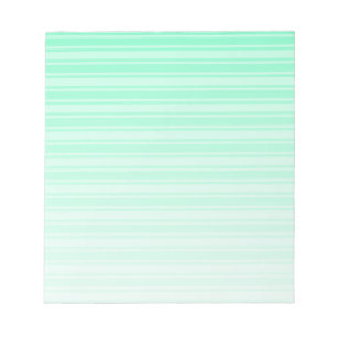 Mint green candy stripes notepad