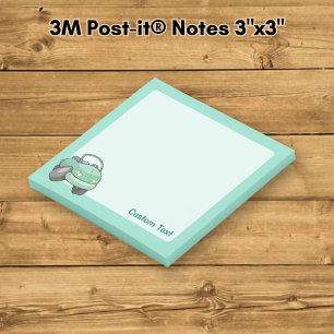 Mint Green Cartoon Car Post-it Notes