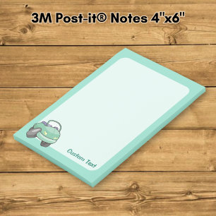 Mint Green Cartoon Car Post-it Notes