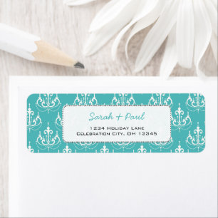 Mint Green Chandeliers  Return Address Label