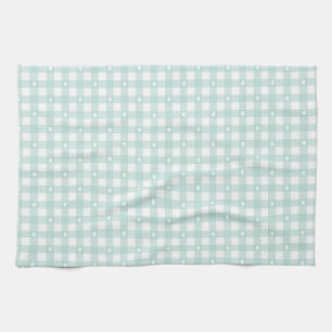 Mint Green Checks Tea Towel