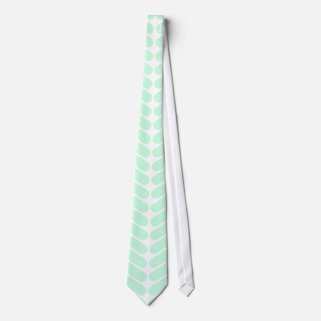 Mint Green Chevron Pattern, like Knitting. Tie (Front)