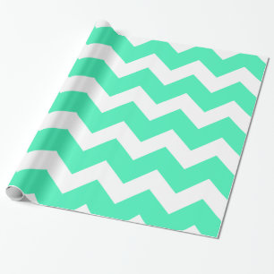 Mint Green Chevron Wrapping Paper