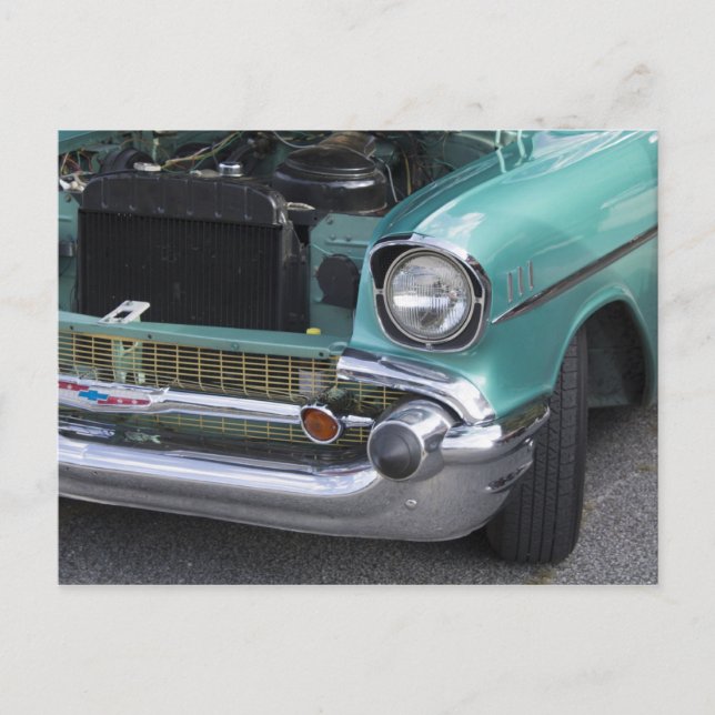 Mint Green Chevy Postcard (Front)
