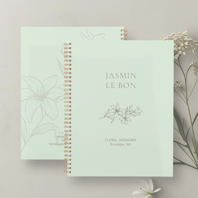 Mint Green | Chic Minimalist Floral  Planner (Creator Uploaded)