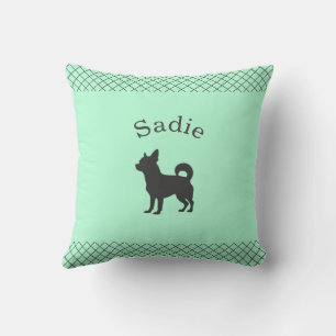 Mint Green Chihuahua Personalized Matching Cushion