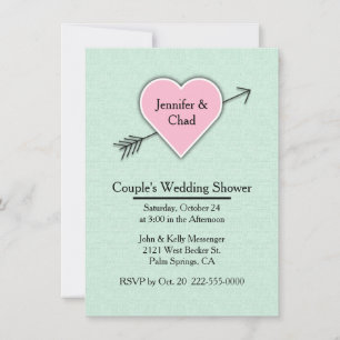 Mint Green Couple's Wedding Shower Invitation
