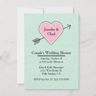 Mint Green Couple's Wedding Shower Invitation