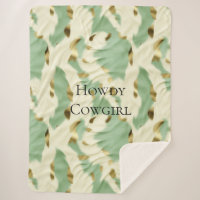 Mint Green Cream Gold Cowhide