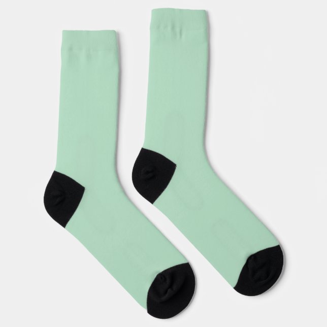 Mint Green Crew Socks for Men (Right)