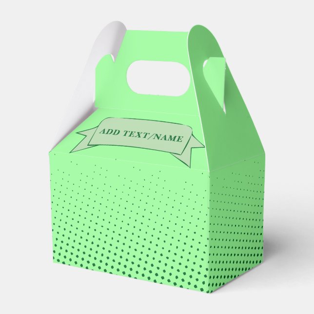Mint Green Custom Text Favour Box (Front Side)
