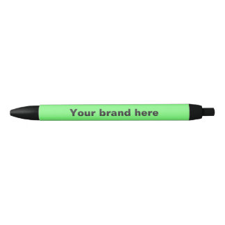 Mint green customise marketing merchandise black ink pen