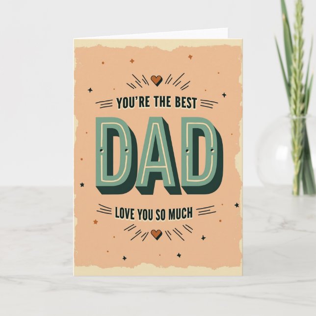 Mint Green Dad Vintage Style Card (Front)