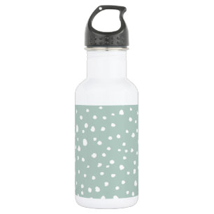 Mint Green Dalmatian Spots, Dalmatian Dots, Dotted 532 Ml Water Bottle