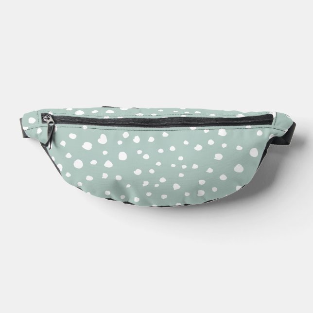 Mint Green Dalmatian Spots, Dalmatian Dots, Dotted Bum Bags (Lay Down)