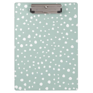 Mint Green Dalmatian Spots, Dalmatian Dots, Dotted Clipboard