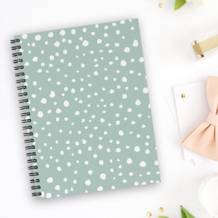 Mint Green Dalmatian Spots, Dalmatian Dots, Dotted Notebook