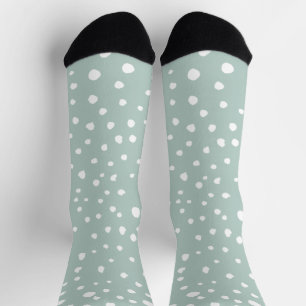Mint Green Dalmatian Spots, Dalmatian Dots, Dotted Socks