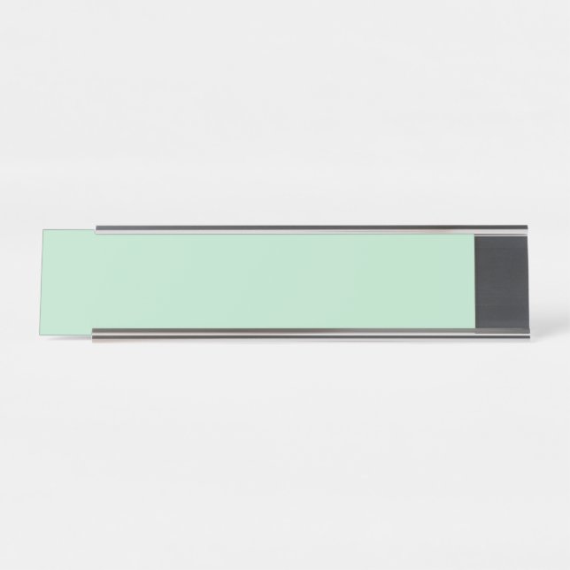 Mint Green Desk Name Plate for Offices (Front)