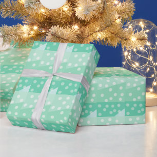 Mint Green Dots and Spots Wrapping Paper
