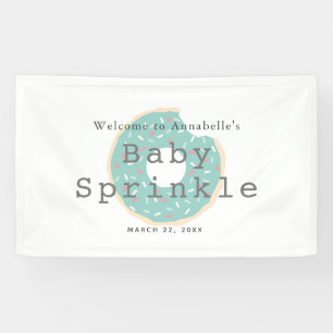 Mint Green Doughnut Baby Sprinkle /  Shower Banner