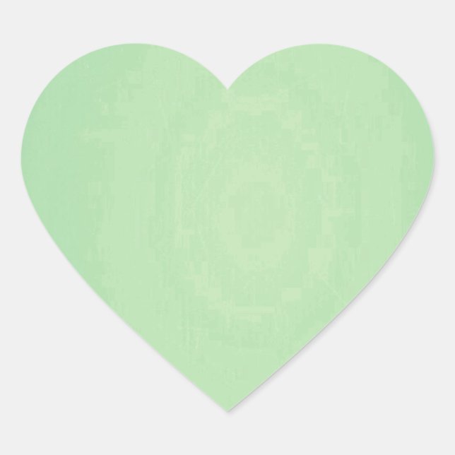 Mint Green Elegant Pattern. Fashion Colour Trend Heart Sticker (Front)