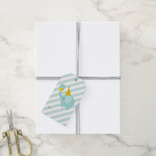 Mint Green Elephant Gift Tags