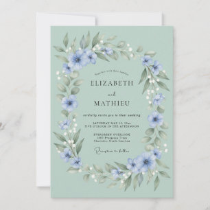 Mint Green Ethereal Meadow Wedding Invitation